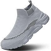 AONEREALRUN Men's Slip On Walking Shoes Running Comfortable Tennis Breathable Lightweight Non Slip Athletic Gym Workout Casual Fashion Sneakers