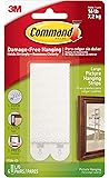 Command Picture and Frame Hanging Strips, Large, White, 4-Pairs (17206-ES)