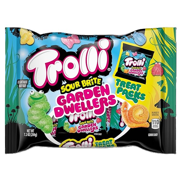 TROLLI SOUR BRITE GARDEN DWELLERS, EASTER CANDY BASKET...