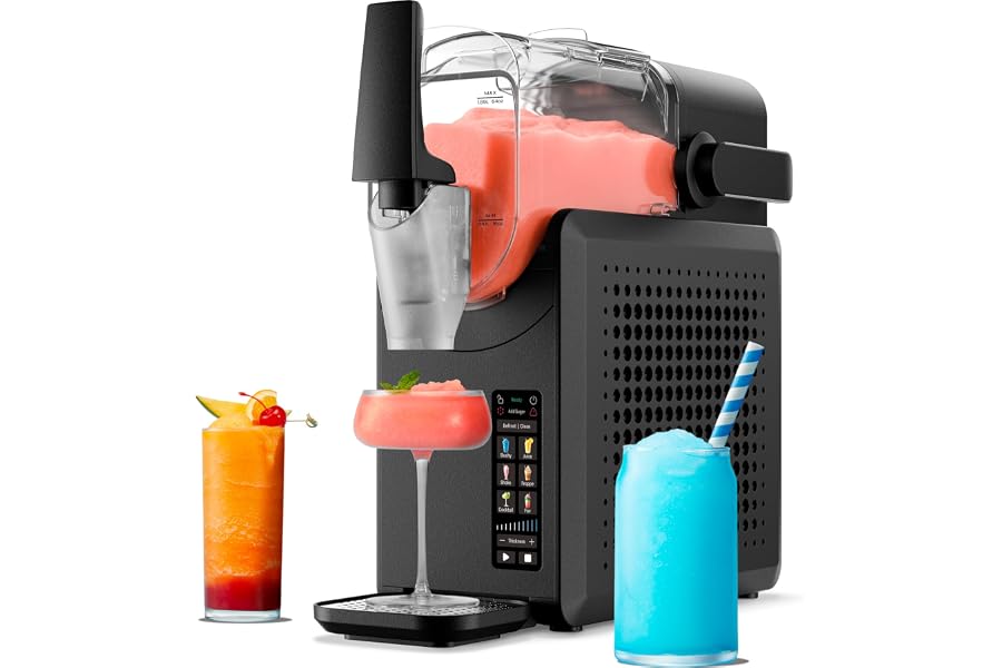 Iceman by Chefman Slush-Ease MAX 90oz Slushie Machine, 64oz Liquid Capacity Frozen Drink Maker & Slushy Machine with 5 Preset Book