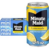Minute Maid Lemonade Fridge Pack Mini Cans, 7.5 fl oz, 10 Pack | Made with real lemon juice from concentrate