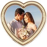 Lawrence Frames Metal Frame, Mini Pyramid, Gold, 4x4 Heart