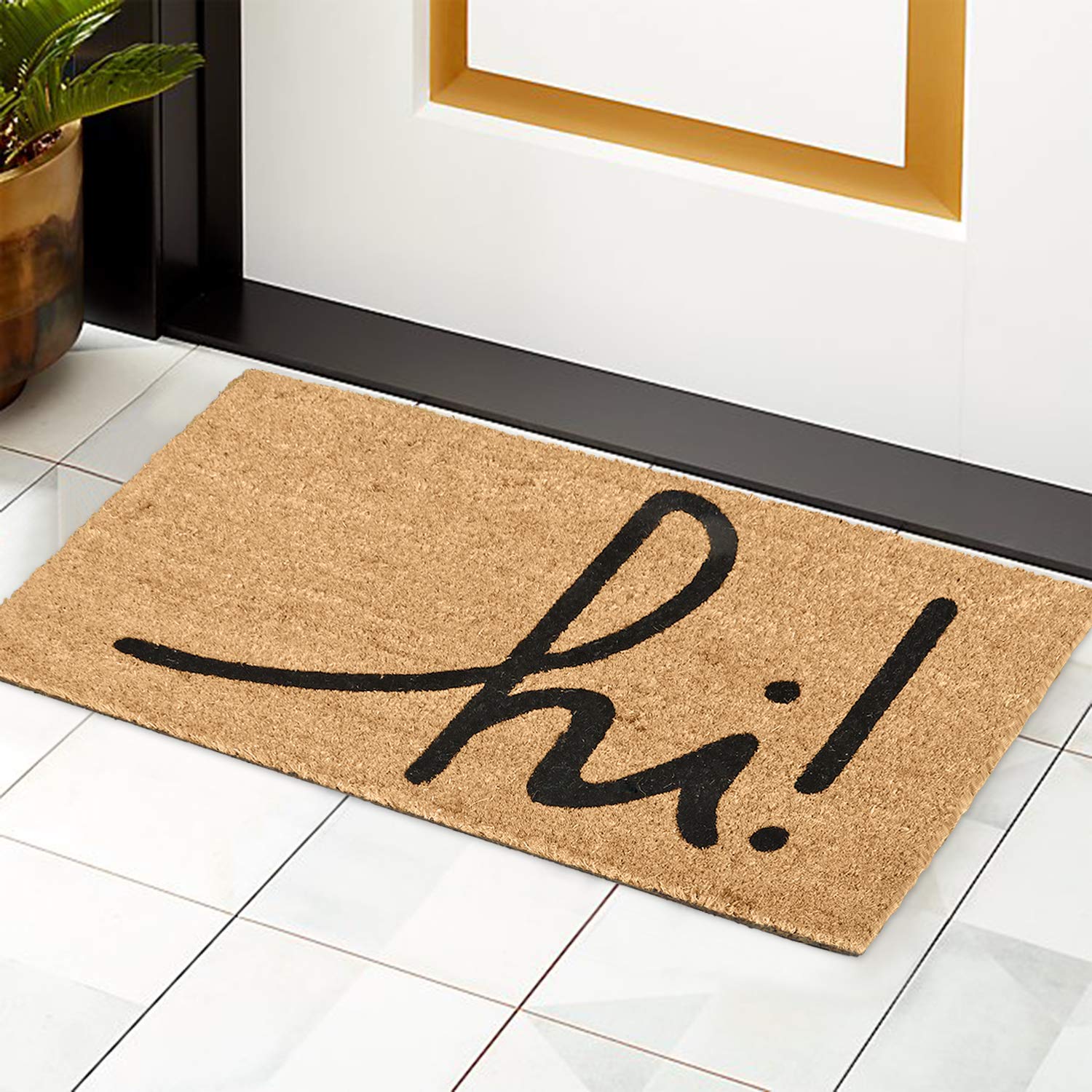 Buy HOKIPO® Large 45x75 cm Natural Coconut Coir Mat for Entrance with