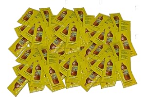 "Valentina Mexican Hot Sauce Picante Salsa Made From Chili Peppers Perfect For Chips Fast Foods Lunch Snacks or More 50 Packets of 0.3 Oz. (8 grams) "