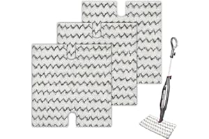 GFRED Steam Mop Pads Replacement for Shark Lift-Away Pro & Genius Pocket Steam Mop Series S3973 S3973D S3973WM S5001 S5003D S5002Q S5003A S6001W S6001WM S6002 S6002C S6003 Washable Reusable Mop Pads, 3 Pack