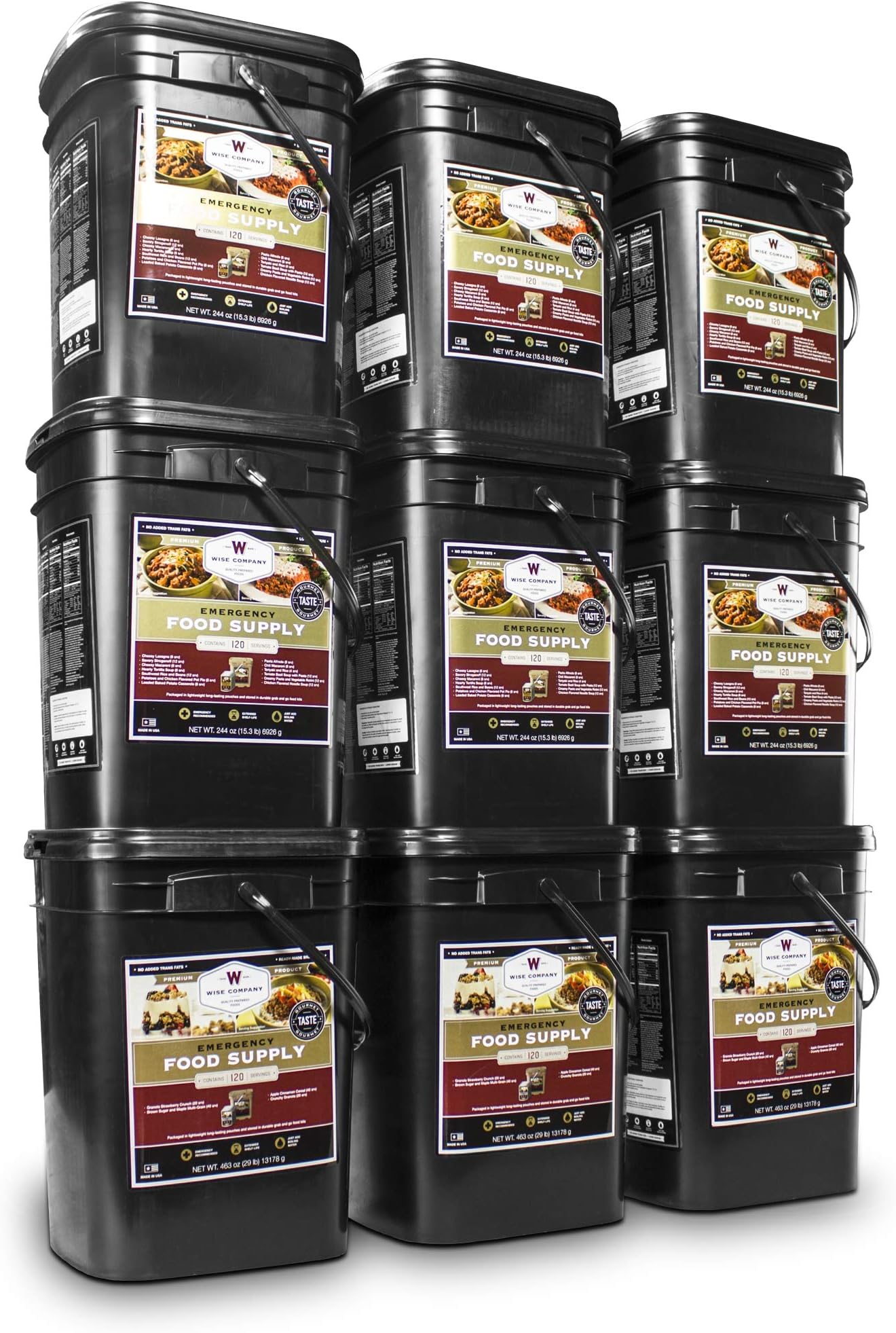Wise Company Long Term Emergency Freeze-Dried Food Supply, Breakfast and Entree Variety