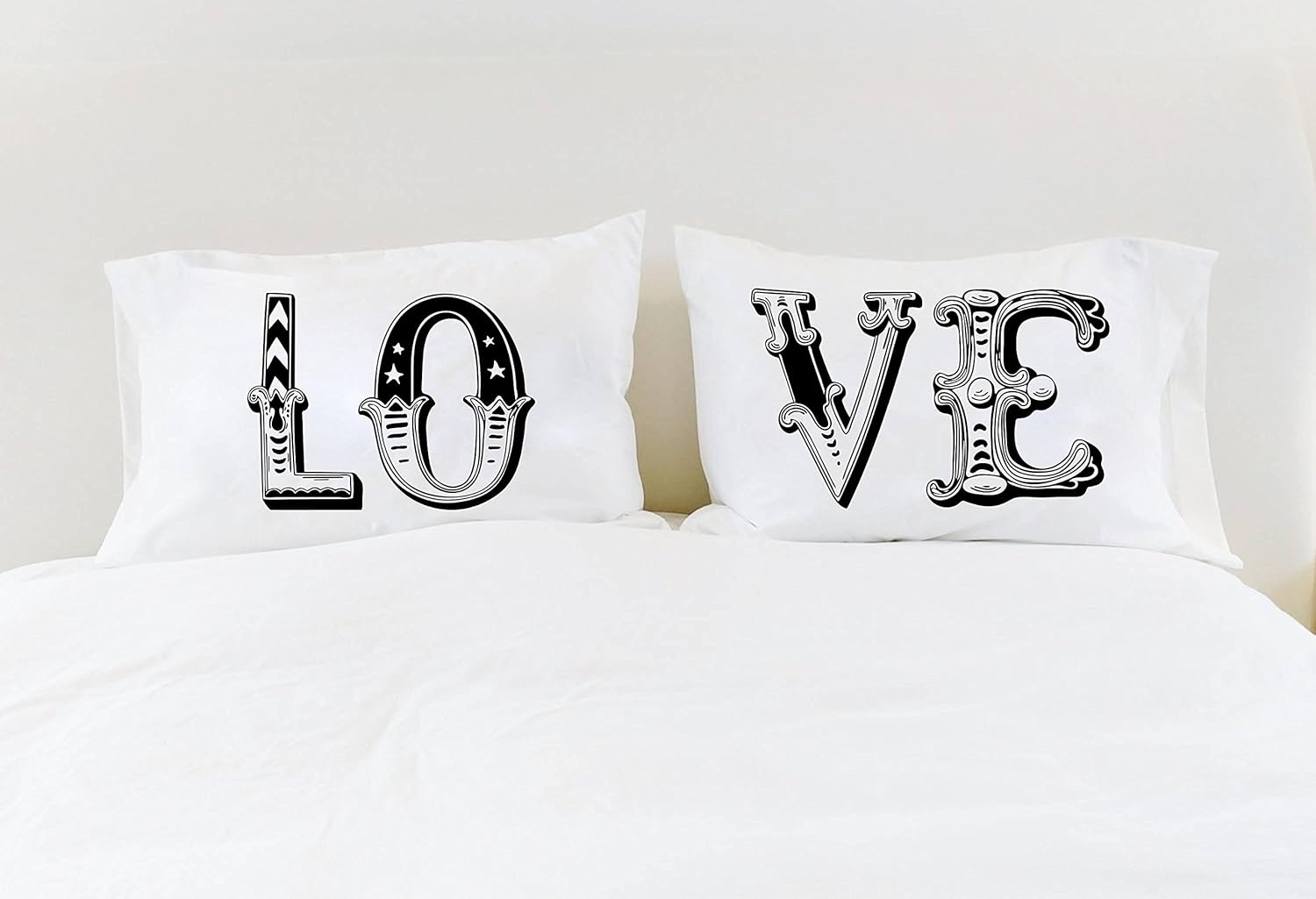 Amazon Com Love Pillows Couples Pillow Cases Valentine Gift For