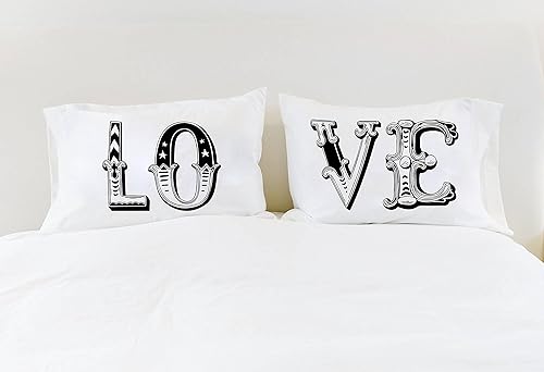 Amazon Com Love Pillows Couples Pillow Cases Valentine Gift For