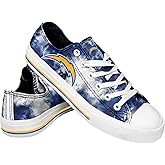 FOCO Los Angeles Chargers NFL Womens Low Top Tie Dye Canvas Shoe - 7