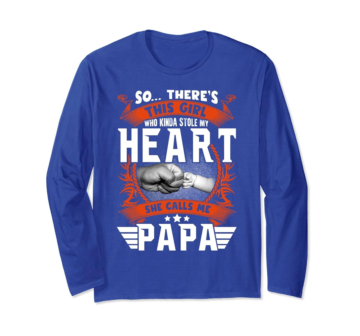 She Calls Me Papa | Father Daughter Long Sleeve T-Shirt-anz
