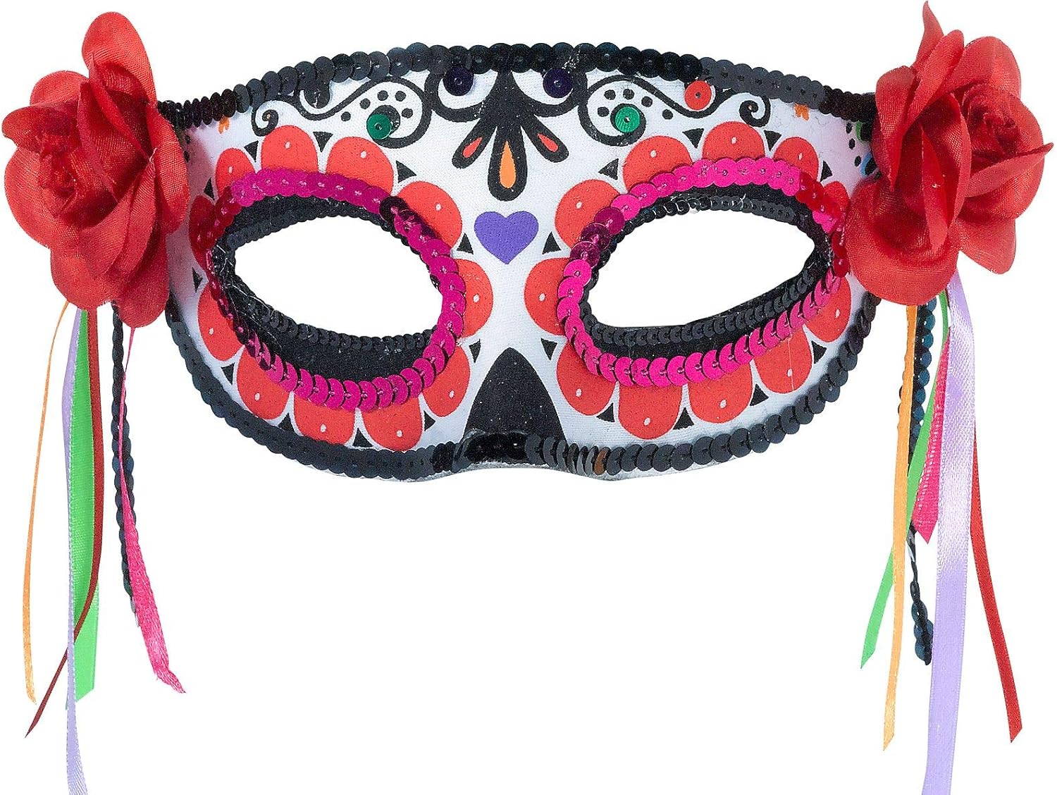 amscan 84392655 Day of The Dead Halloween Half Mask, 1 Pc Amazon.co