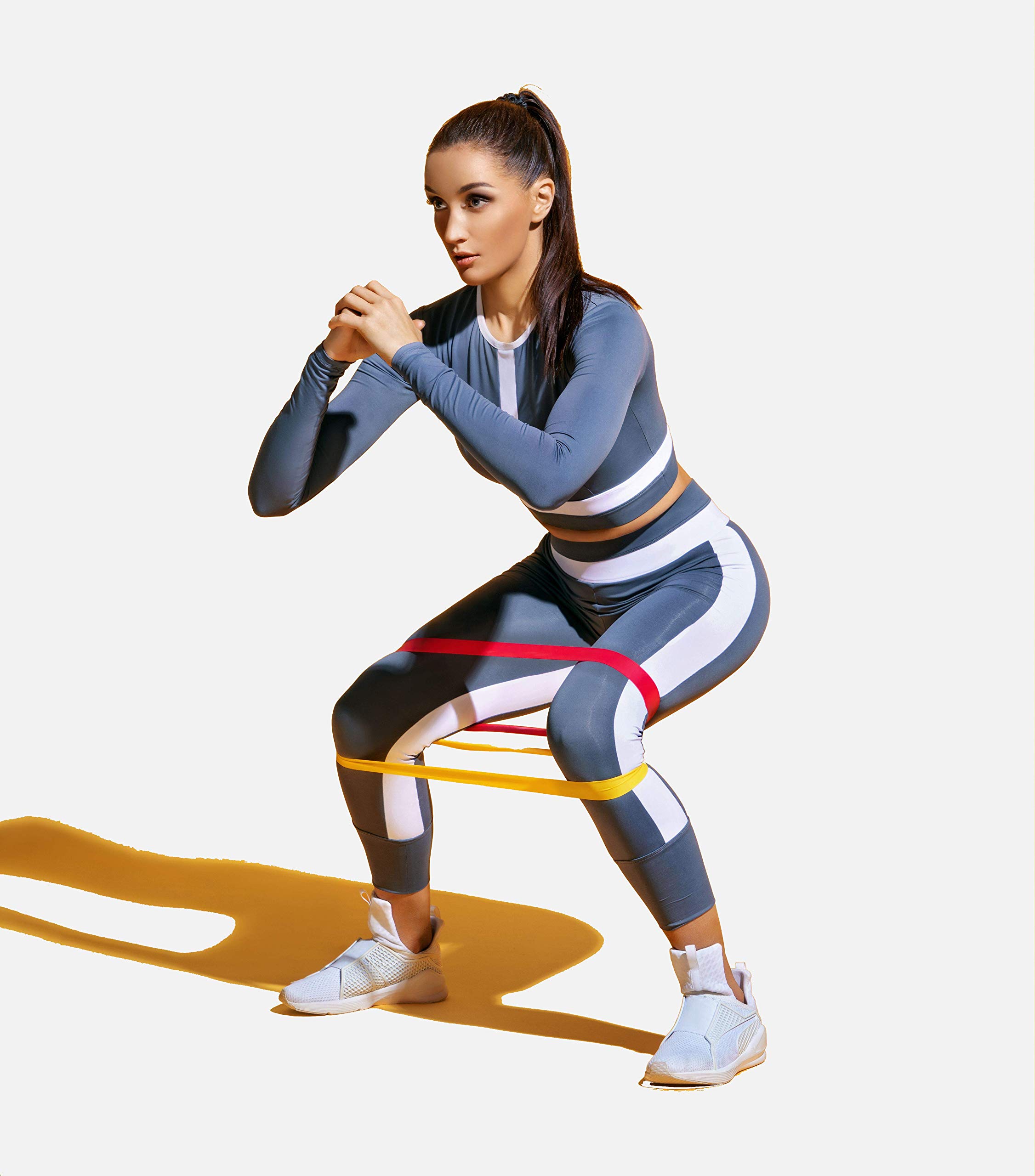 CFF FITRehab Bands - 12” x 2” Resistance Loop Band is The #1 Choice for Physical Therapy, Mobility, Speed, Strength, Pilates, Kinetic, Physio, & Tesistance Training 4 Levels of Resistance Available