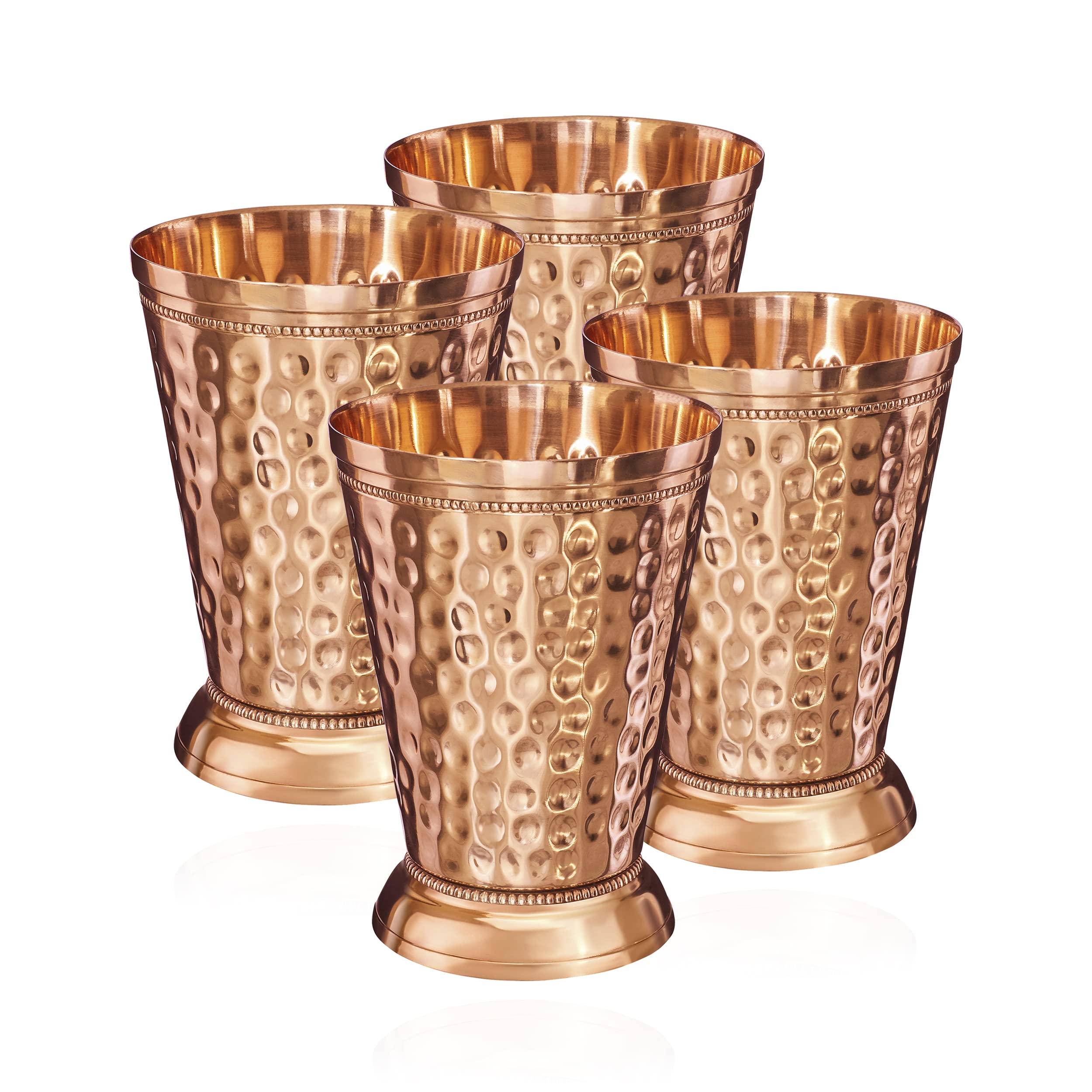 NKlaus 4 x 155 g copper cups pure copper (100%) goblet Moscow Mule 350 ml 11263