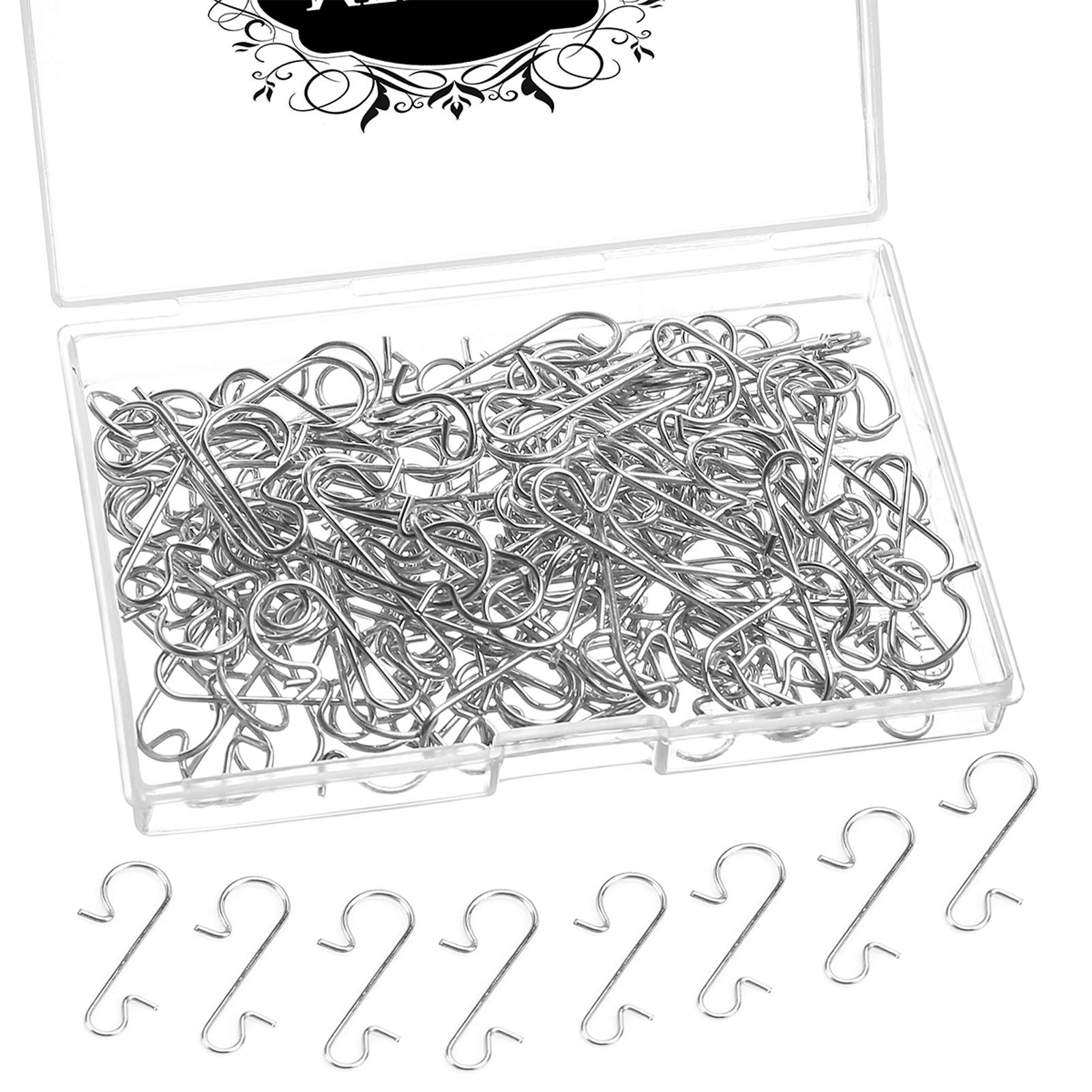 MELLIEX 120 Pieces Christmas Bauble Hooks Hangers S-Shaped Ornament Hook Hangers for Christmas Xmas Tree Decoration