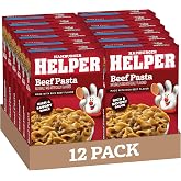 Hamburger Helper Beef Pasta Meal (5.9 oz - 12 Pack) No Artificial Flavors, Ready in 3 Easy Steps, Quick Meals for Midweek Dinners, Busy Evenings &amp; Families On-the-Go