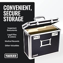 Vaultz File Organizer Storage Box - 14 x 7 x 12.19