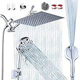 Razime 10''Rainfall Shower Head with Handheld Combo High Pressure 8+2 MODE built-in power wash, Stainless Steel Chrome Shower