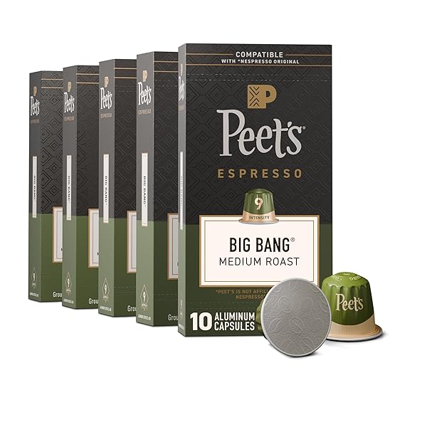 PEET’S COFFEE, MEDIUM ROAST ESPRESSO CAPSULES, COMPATIBLE WITH...