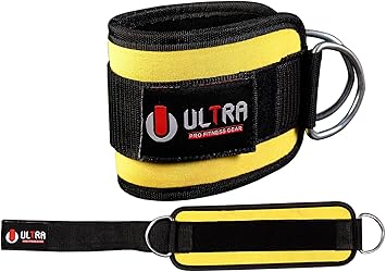 Ultra Fitness tobillo D-Ring correa Multi Gym cable muslo de la pierna con Polea de musculación entrenamiento de fuerza elección de 7 colores