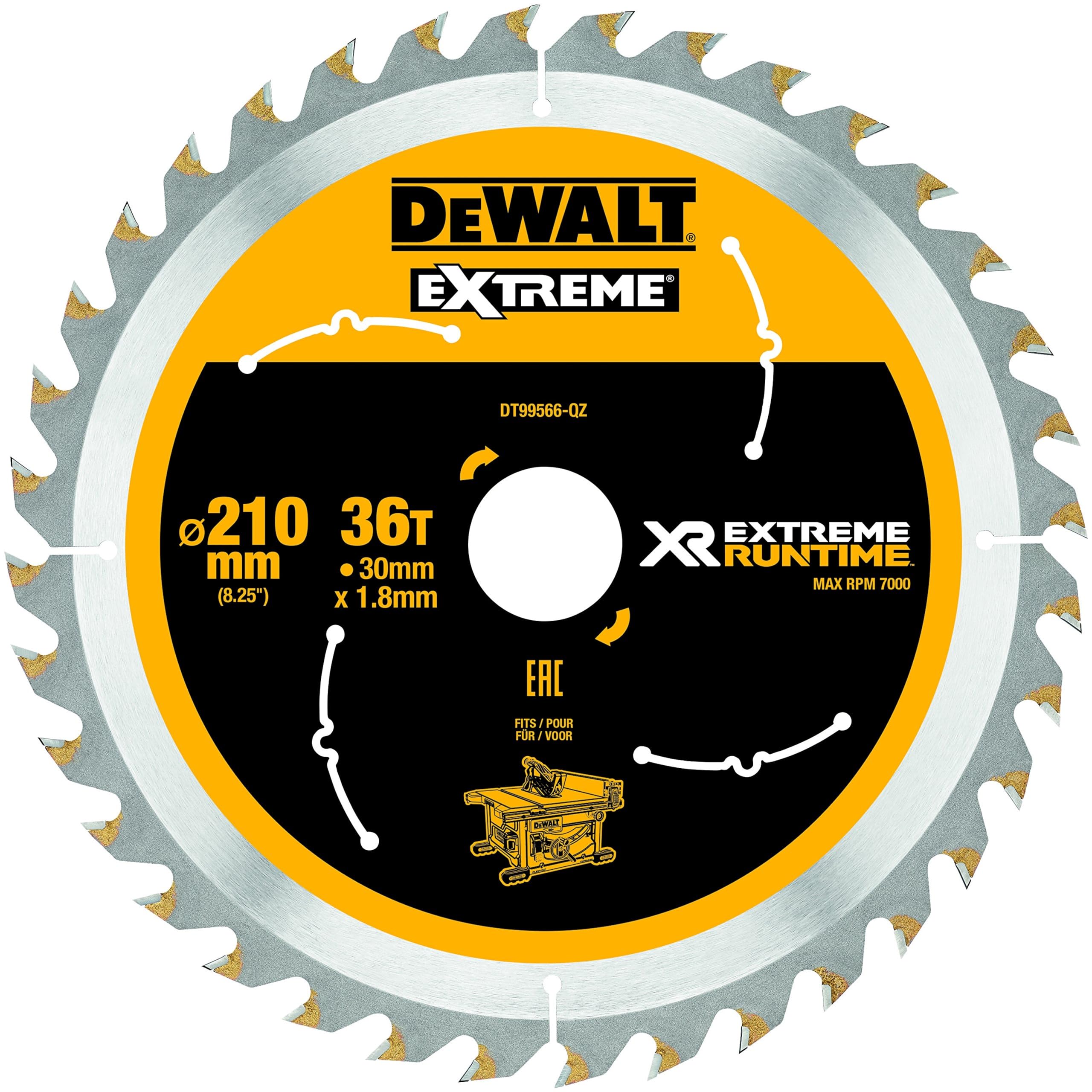 Dewalt XR Extreme Runtime Circular SAEGE Blade 210 x 30 mm 36 Teeth/DT99566 VGN-FZ QZ Static Price for 1 Each