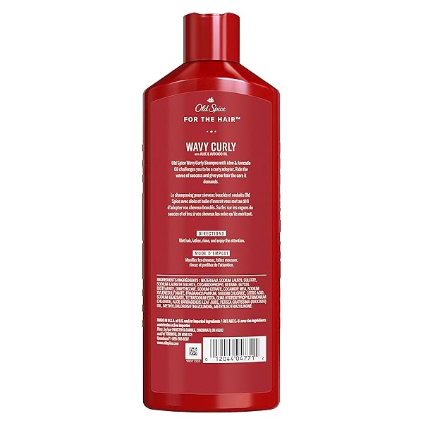 OLD SPICE WAVY CURLY SHAMPOO WITH ALOE & AVOCADO OIL, 13.5 FL OZ/400 ML