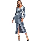 cocktail and party long sleeve velvet dress