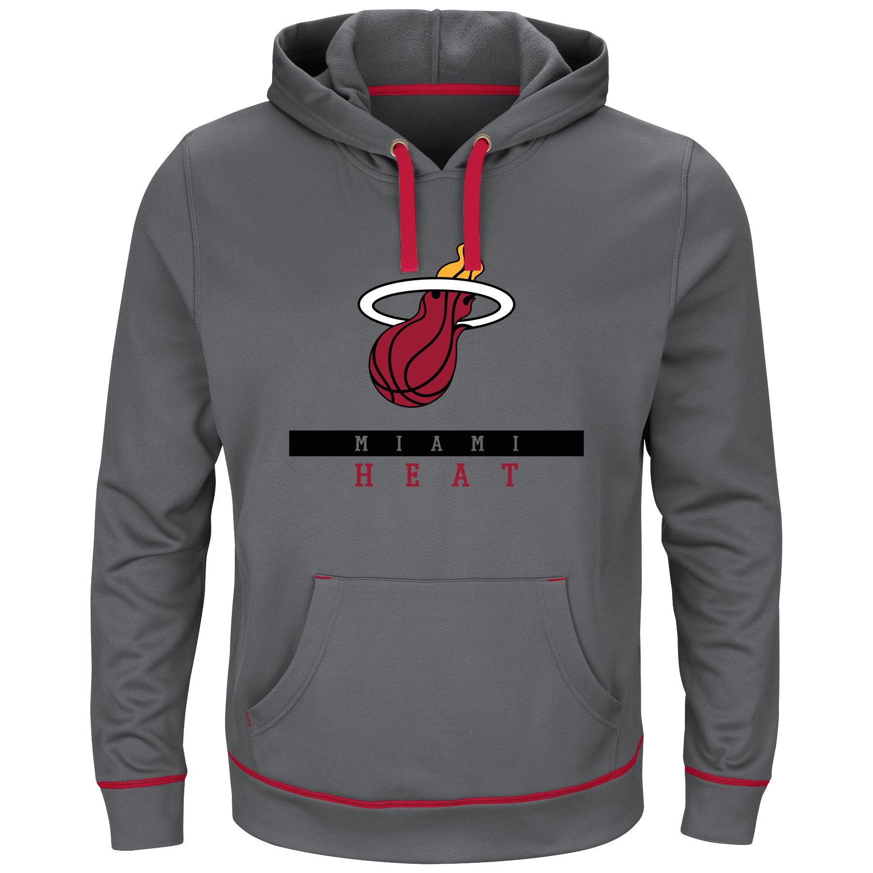 NBA Miami Heat Poly Fleece P/O Hoodie, Storm, 3X/Tall