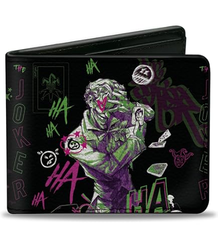 Amazon.com: Buckle-Down DC Comics Wallet, Bifold, The Joker Card
