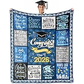 HCDER 2026 Graduation Gifts for Him, Graduation Gifts Blanket 60"X 50", Graduations Gift for Men, Class of 2026 Graduate Gift, Bachelors/College Masters Degree/PHD Graduations Gift Ideas for Boys