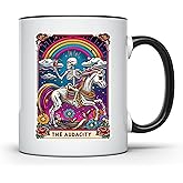 The Audacity Enchanting Black Handled Tarot Card Mug Mystical Ceramic Cup Coffee Tea Unique Occult Spiritual Enthusiasts Gift CCBM1591