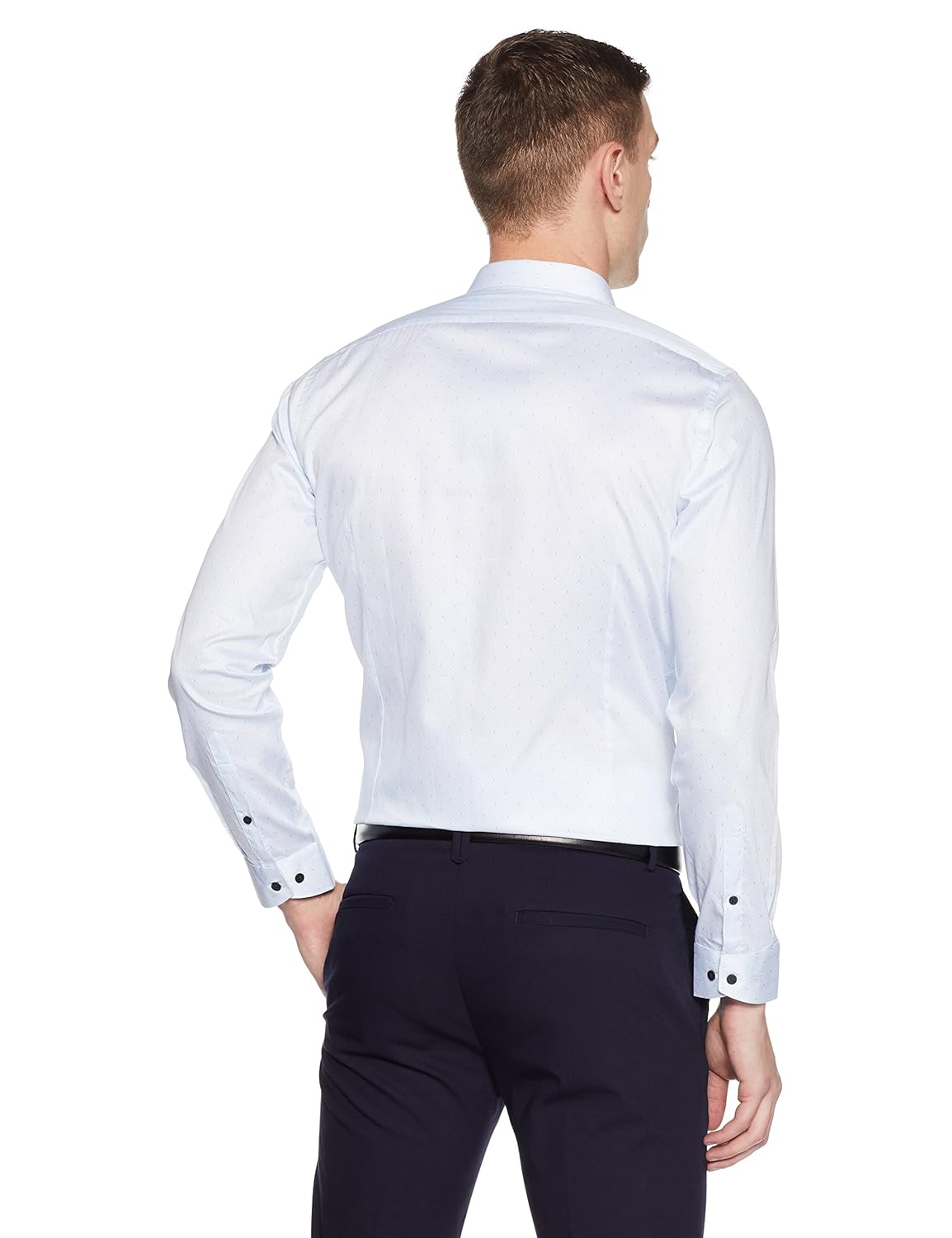 van heusen men's plain slim fit formal shirt