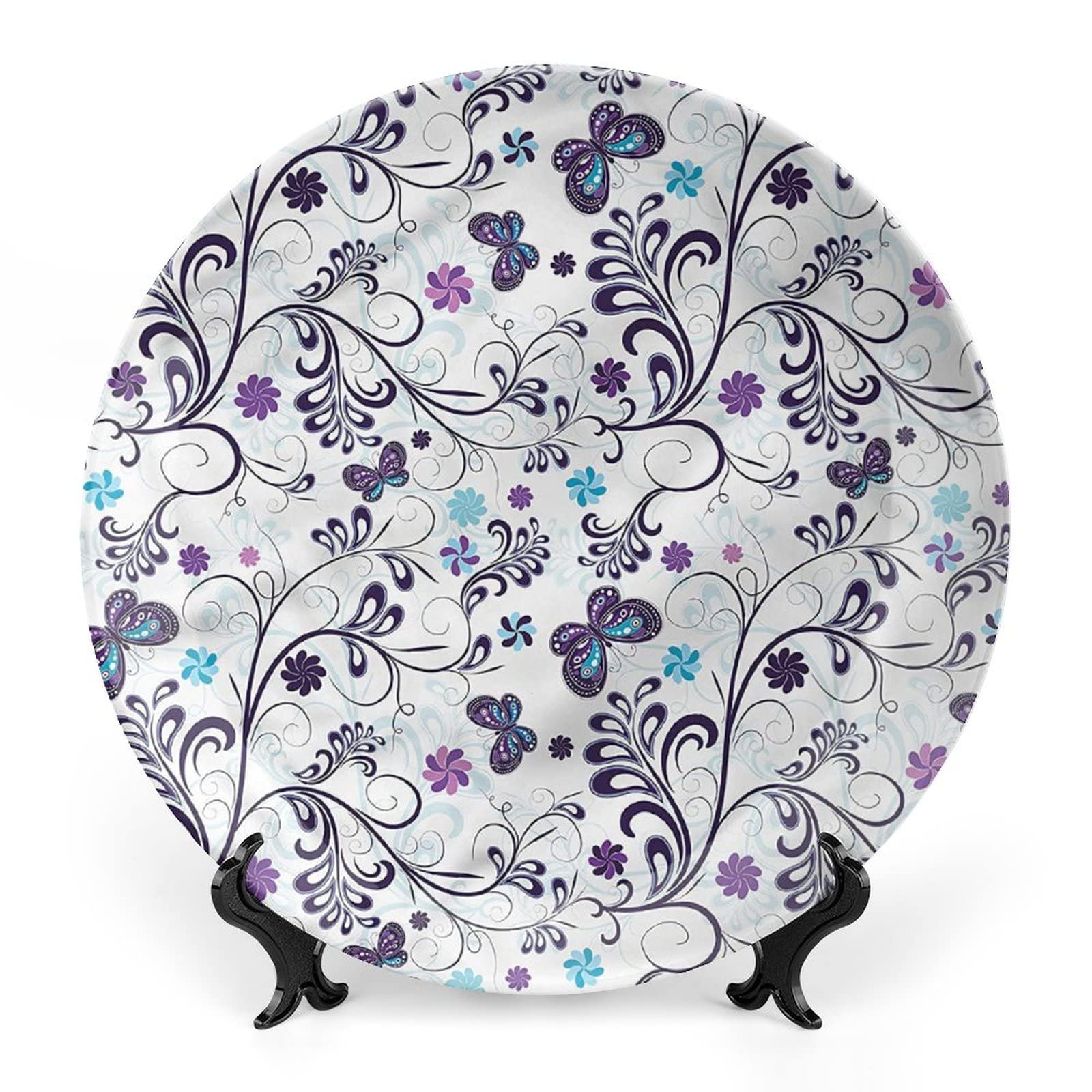 XISUNYA 6 Inch Decorative Plate, Floral Dinner