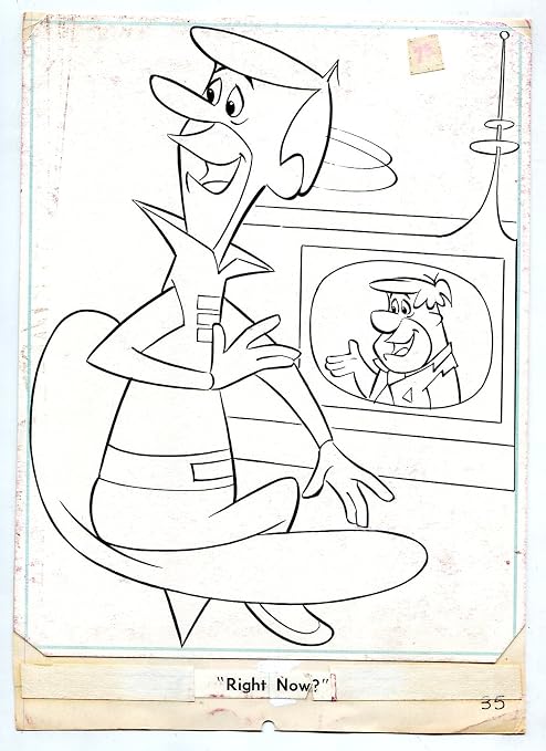 Amazon Com Jetsons Comic Original Art Coloring Book Page