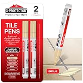 X-Protector Water Based Grout Marker - 2 PCS with 8 Tips, True Beige | Premium Grout Renew Pens - Make Your Grouts Perfect Again!