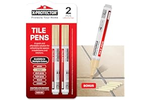 X-Protector Water Based Grout Marker - 2 PCS with 8 Tips, True Beige
