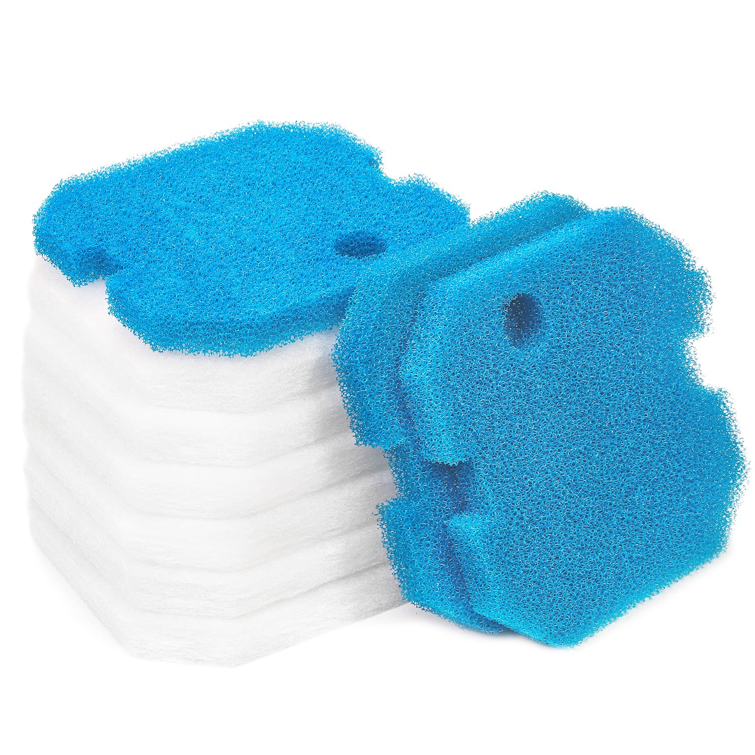 LTWHOME Replacement Blue Coarse and White Fine Filter Pads Sets Fit for Eheim 2616260 Professional Pro 2 2226/2326/ 2026/2128 and Experience 350 (Pack of 9pcs,3 Sets)