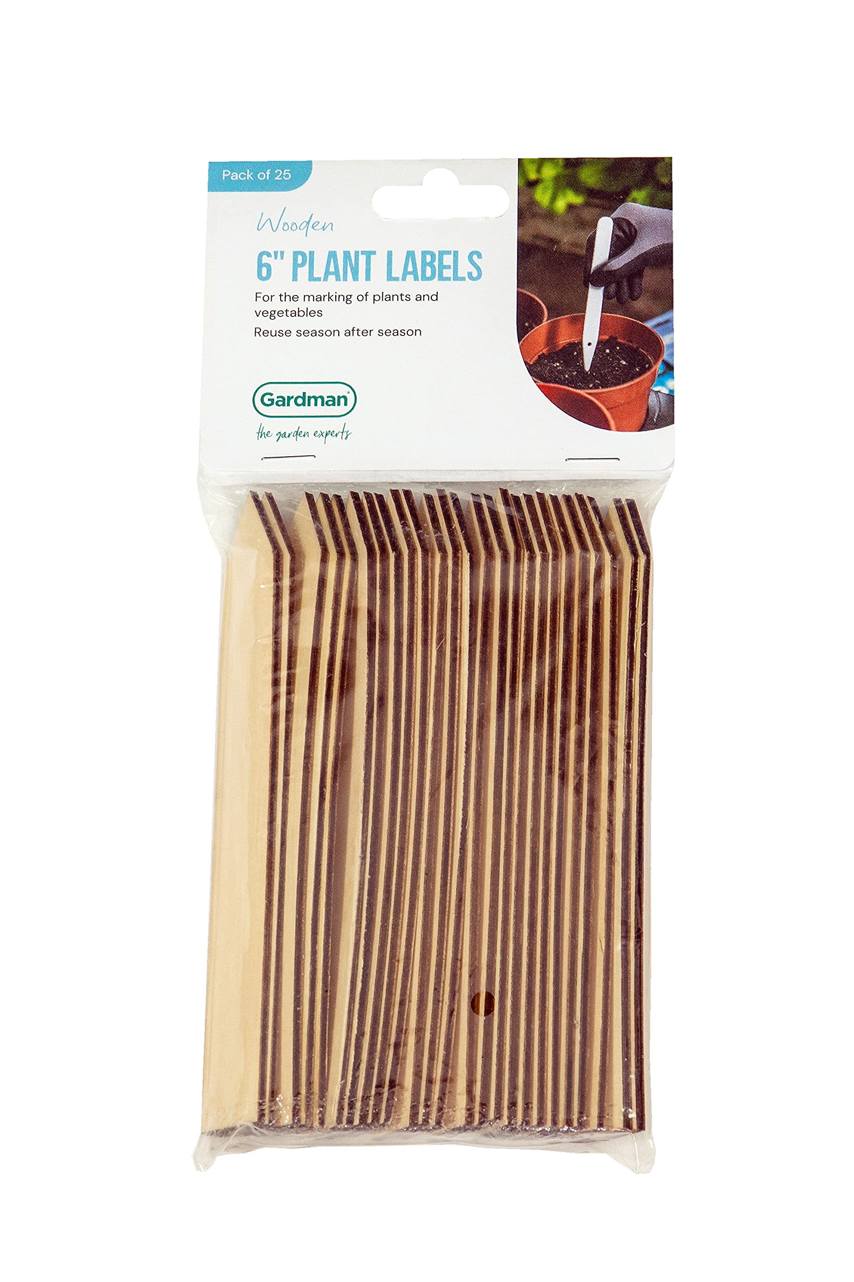 Wooden Plant Labels 6" 25pk