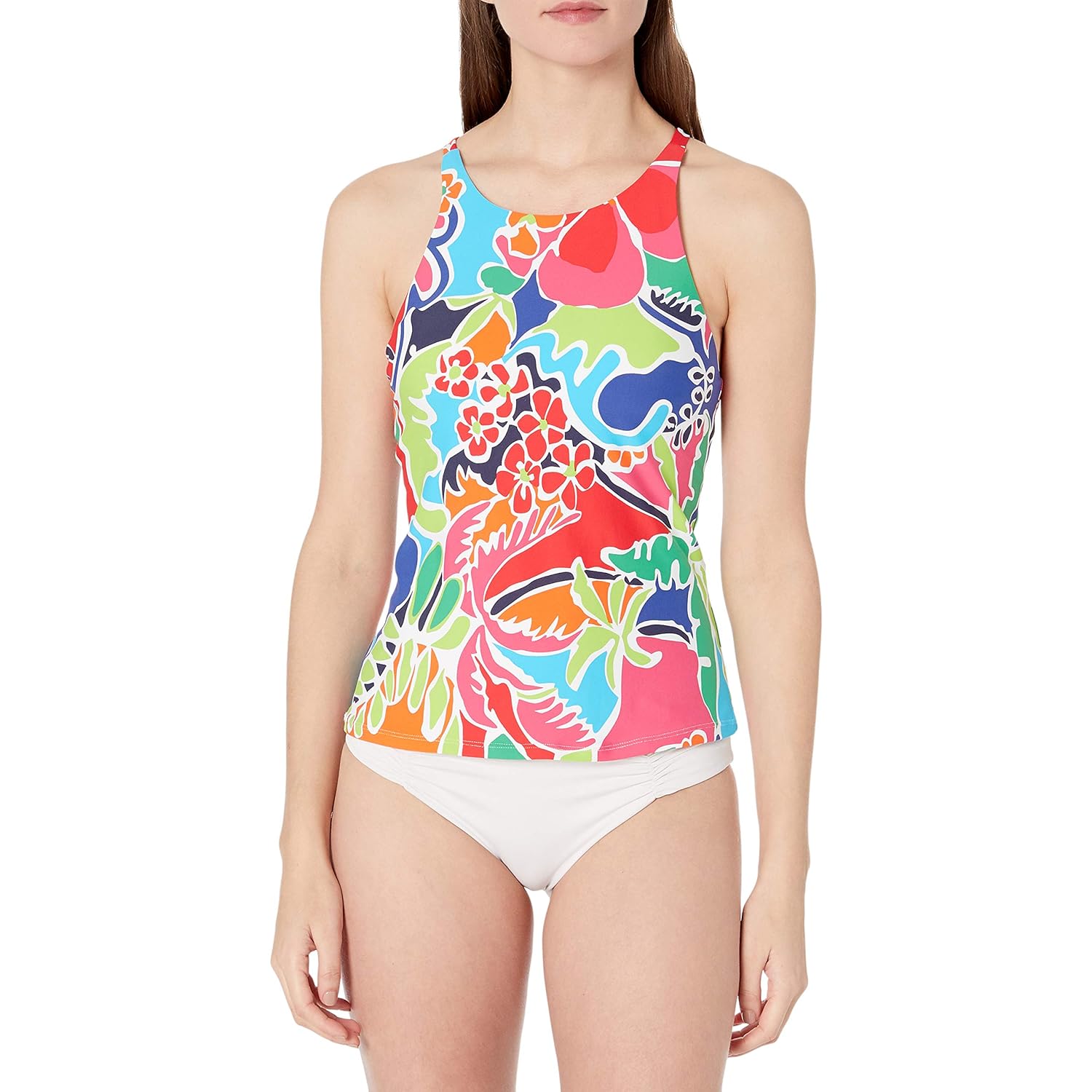 wide strap tankini top