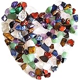 Mina Heal Chakra Stones Collection, Tumbled and Polished Natural Crystas, Mixed 7 Chakra Stones for Meditation, Energy Balance and Decorative Use (160g 15-25mm)
