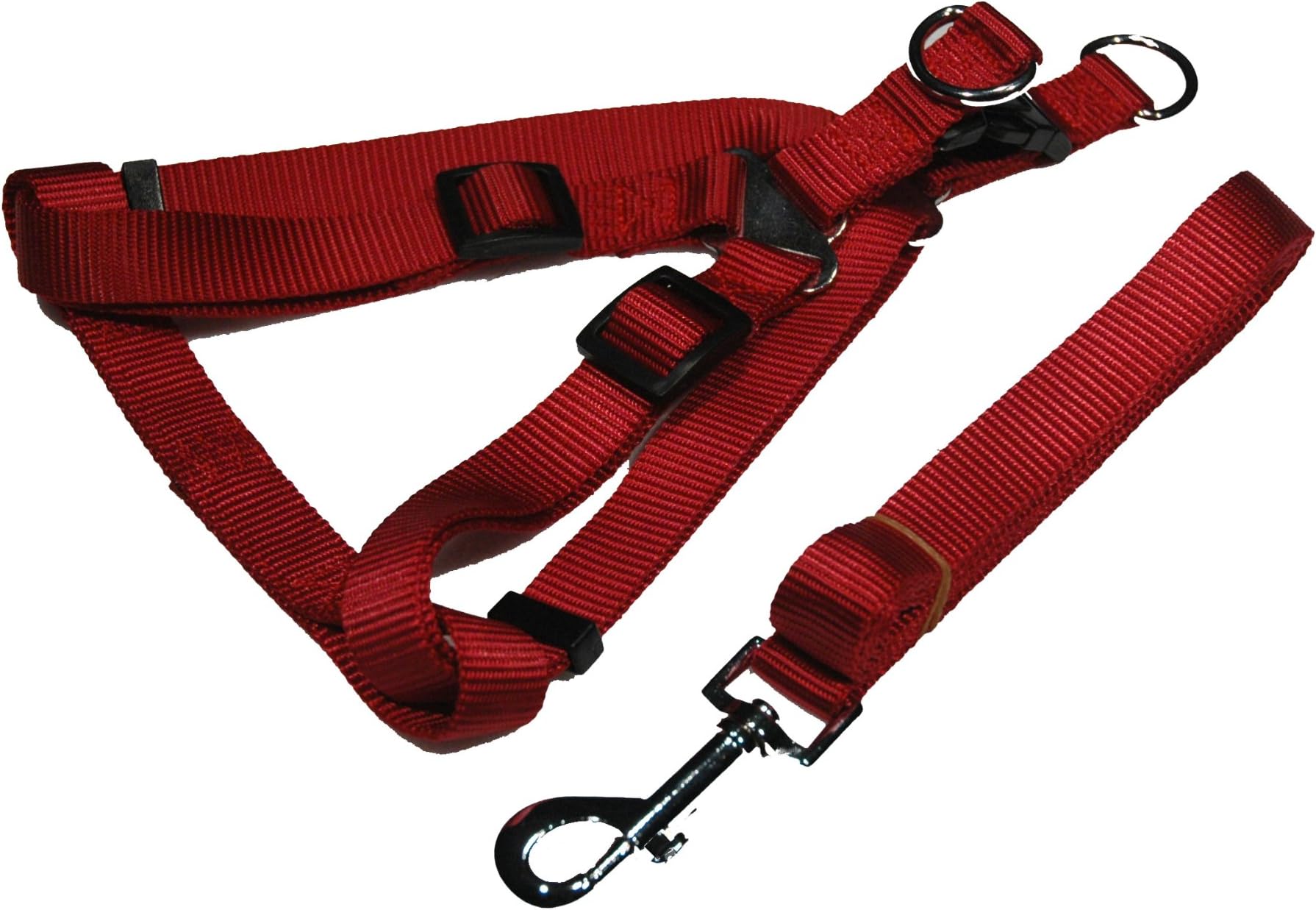 Dog Harness and Leash Set, 1/2 Inch Halter Style, Medium in Wine By Zone 70