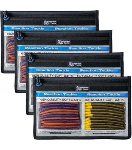100 Pack Soft Plastic Baits Bags 4”x4