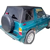 ECOTRIC Windows Soft Top Compatible with 95-98 Suzuki Sidekick Geo Tracker | Tinted; Compatible with 1995-1998 Suzuki Sidekick/Geo Tracker, Soft Top Upper Skins Trail Top Cover Black Waterproof