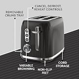 Breville Bold 2 Slice Toaster High Lift Wide Slots Black Silver Chrome VTR001 view 5