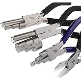 The Beadsmith Wire Working Combo – 3 Different Wire Wrapping Bending Pliers and Double Nylon Jaw Chain Nose Pliers – Use to Create Loops, Jump Rings & Protect Wire While Jewelry Making – 4 Piece Set
