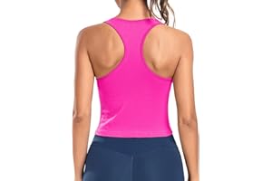 ATTRACO Workout Tank Tops for Women with Built in Bra Ribbed Seamless Yoga Tanks Tight Fit