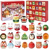 Advent Calendar 2026, 24-Day Christmas Countdown with Mini Plush Toys | Soft Cute Stuffed Animals for Christmas Advent Calendar, Mini Plushies Party Decor Gifts for Kids Boys Girls Adult Toddler