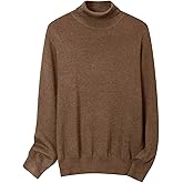 SANGTREE Women's Turtleneck Sweater Soft Warm Stylish Knit Pullover for Fall Winter Elegant Long Sleeve Sweater Top