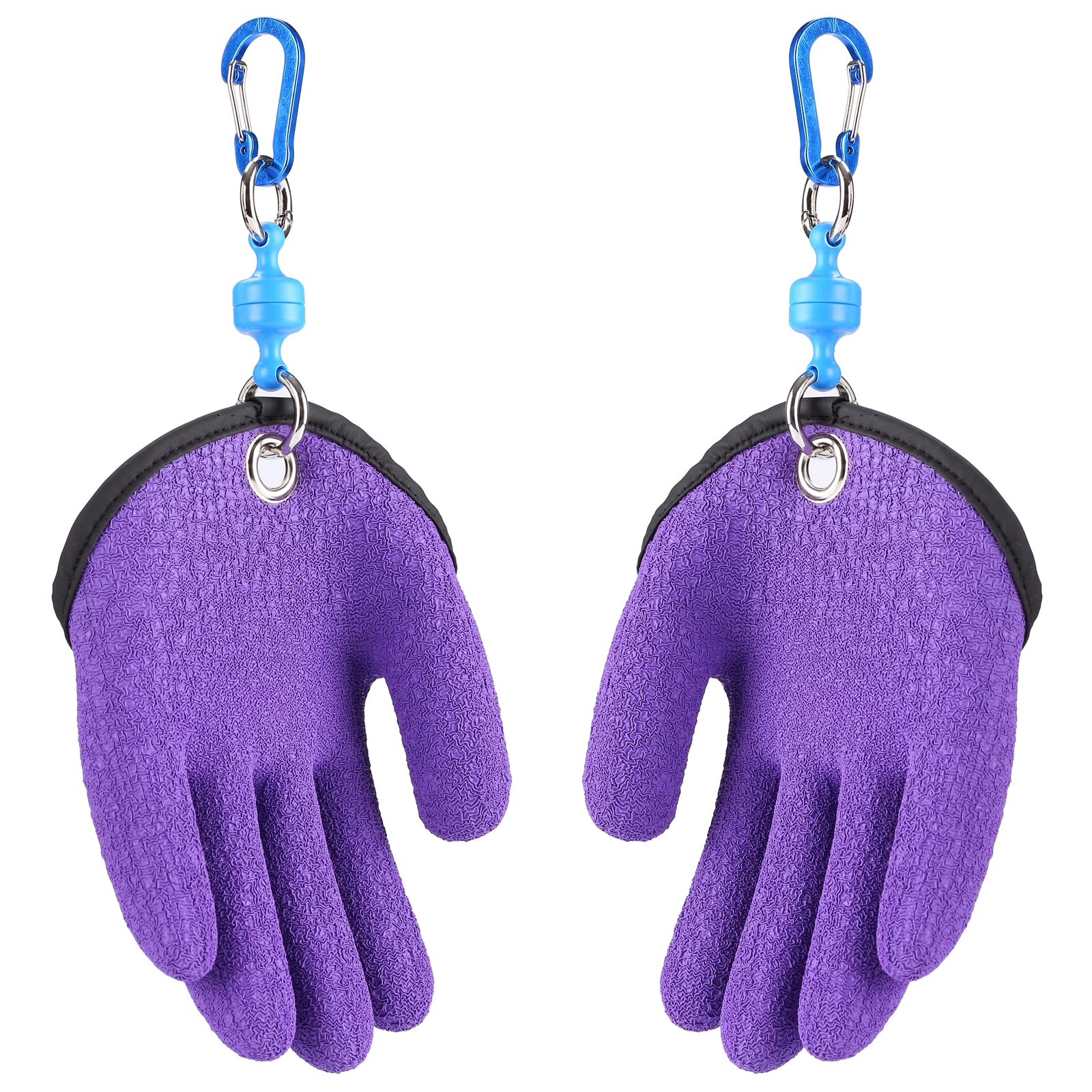 TOPIND Fishing Gloves Hunting Gloves Waterproof Anti-Cut Glove PE Wire Woven Latex Fish Catch Gloves with Magnet Release Fishing Clothing M L XL