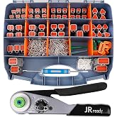JRready ST6359 Deutsch Connector Kit, 2 3 4 6 8 12 Pin DT Connectors | Size 16 Solid Contacts 16-20AWG, Deutsch Crimp Tool, Deutsch Pin Removal Tool, Waterproof Automotive Electrical Connectors
