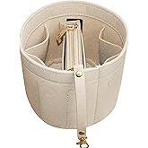Soyizom Felt Purse Organizer Insert Fits Cannes Cylinder Bag - Tote Organizer for Women, Liner, Insert in Purse, Beige